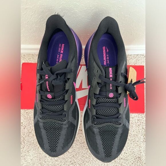 Nike Structure 25 Black Anthracite Field Purple Laser Fuchsia - Picture 4 of 9